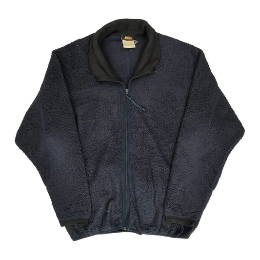 Rei Fleece Jacket - Large Navy Polyester