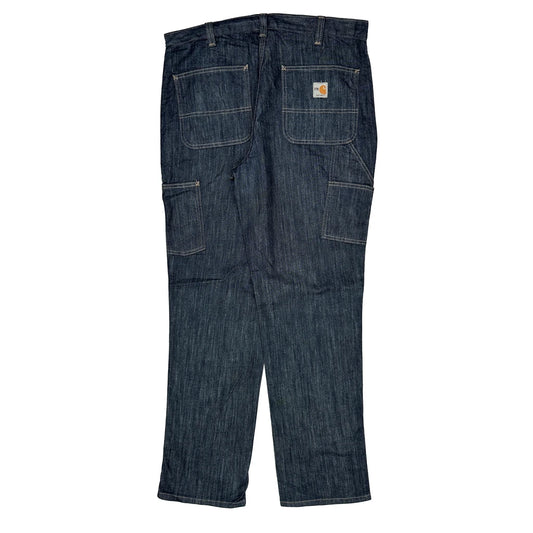 Carhartt Carpenter Trousers - 36″ Waist Blue Cotton Blend