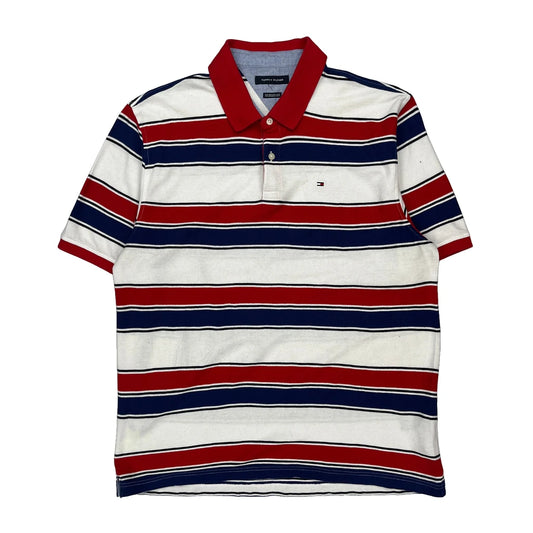 Tommy Hilfiger Polo Shirt - Large Blue Cotton