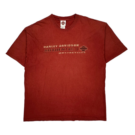 Maui Harley Davidson Graphic T-Shirt - 2XL Red Cotton