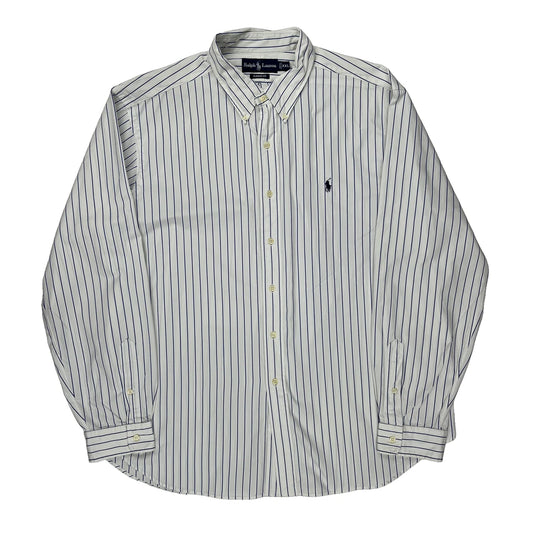 Ralph Lauren Striped Shirt - 2XL Blue Cotton