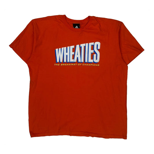 The Breakfast Of Champions Adidas Graphic T-Shirt - XL Orange Cotton
