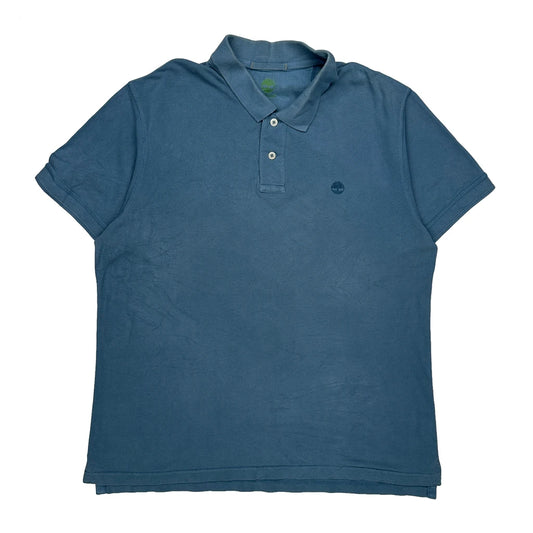 Vintage Timberland Polo Shirt - XL Blue Cotton