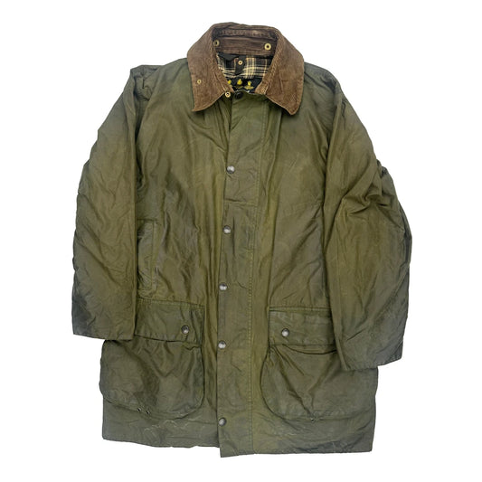 Border Barbour Wax Jacket - Medium Green Cotton