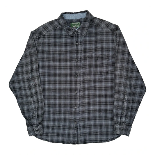 Woolrich Checked Flannel Shirt - XL Grey Cotton