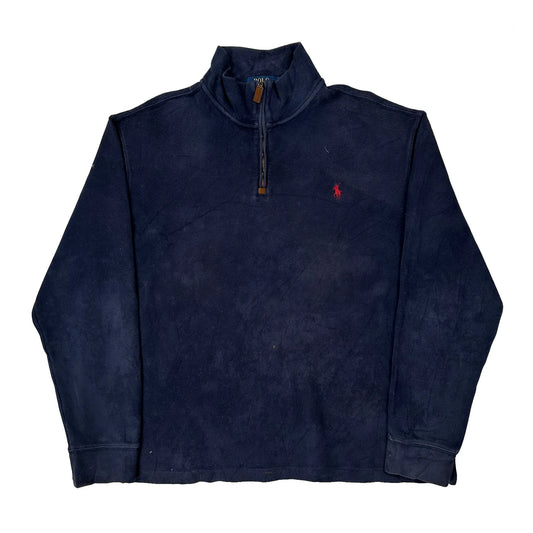 Polo By Ralph Lauren 1/4 Zip - XL Navy Cotton