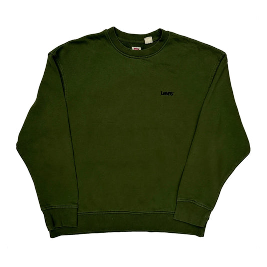 Vintage Levis Sweatshirt - Large Green Cotton