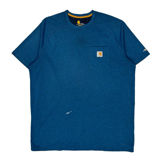 Carhartt T-Shirt - XL Blue Cotton