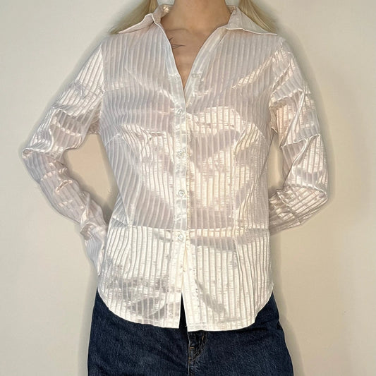 Vintage white Follement Shirt - womens medium