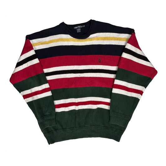 Nautica Striped Jumper - XL Multicoloured Cotton