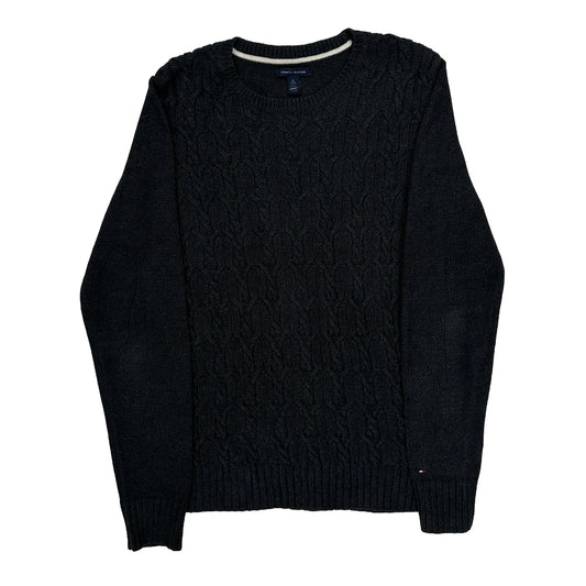 Vintage Tommy Hilfiger Jumper - XL Black Cotton
