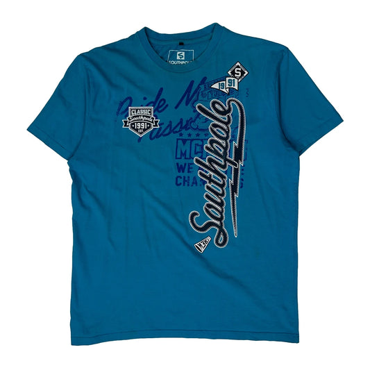 South Pole Graphic T-Shirt - 2XL Blue Cotton