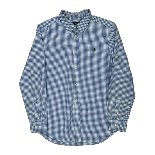 Age 14 Ralph Lauren Checked Shirt - XL Blue Cotton