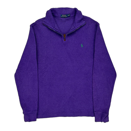 Polo By Ralph Lauren 1/4 Zip - Medium Purple Cotton