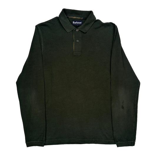 Barbour Polo Shirt - Large Green Cotton