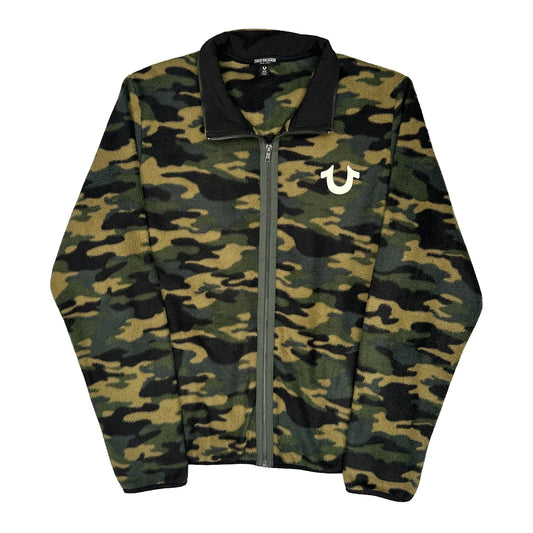 True Religion Camo Fleece Jacket - Medium Camo Polyester