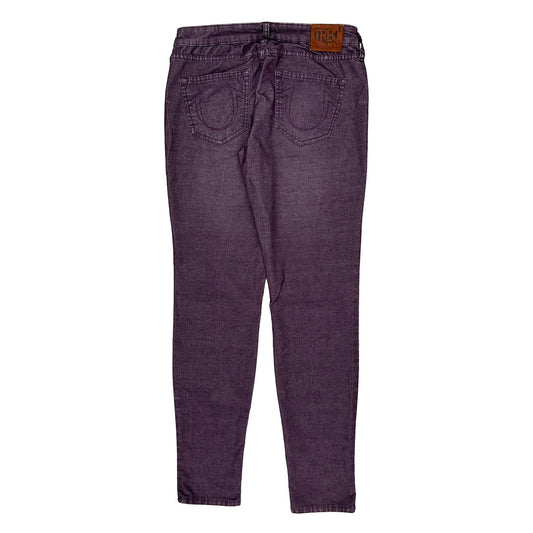 Vintage True Religion Skinny Jeans - 31W UK 12 Purple Cotton