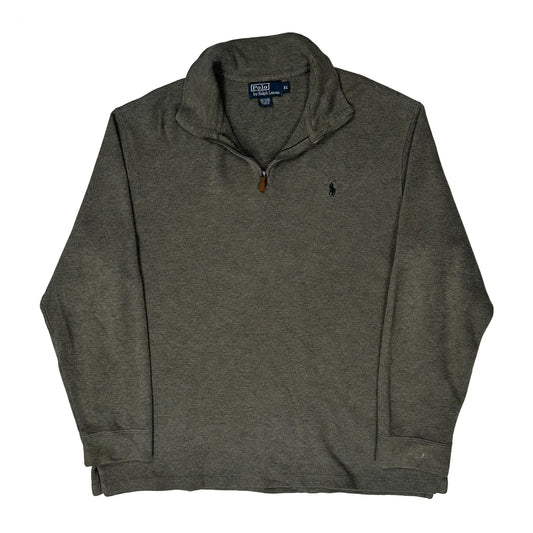 Polo By Ralph Lauren 1/4 Zip - XL Grey Cotton