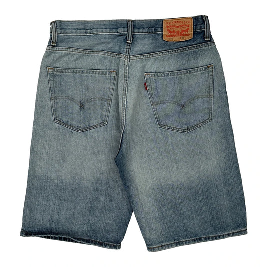 Levis Denim Shorts - 33W 10L Light Wash Denim