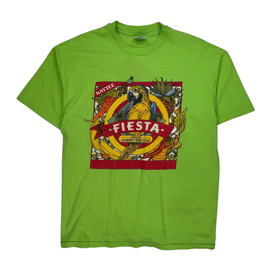 Fiesta Hanes Single Stitch T-Shirt - XL Green Cotton