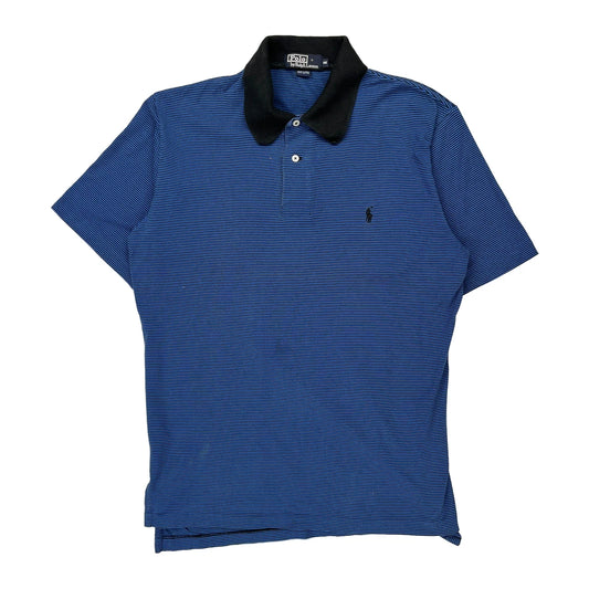 Polo By Ralph Lauren Striped Polo Shirt - Medium Black Cotton