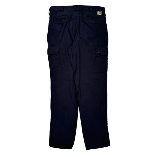 Carhartt Cargo Trousers - 34W 33L Navy Cotton Blend