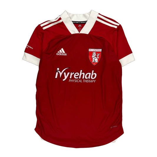 Fc United Adidas Football Football Shirt - Small White Polyester