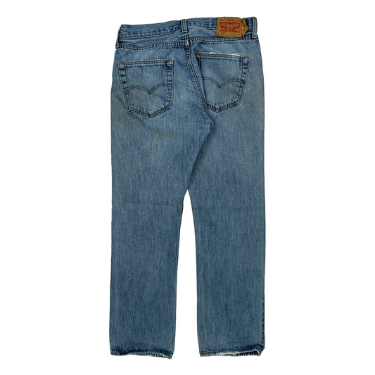 501 Levis Jeans - 30W 30L Light Wash Cotton