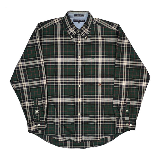 Tommy Hilfiger Checked Shirt - XL Black Cotton