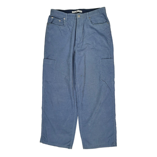 Tommy Hilfiger Cargo Cord Cargo Trousers - 31W UK 12 Blue Cotton