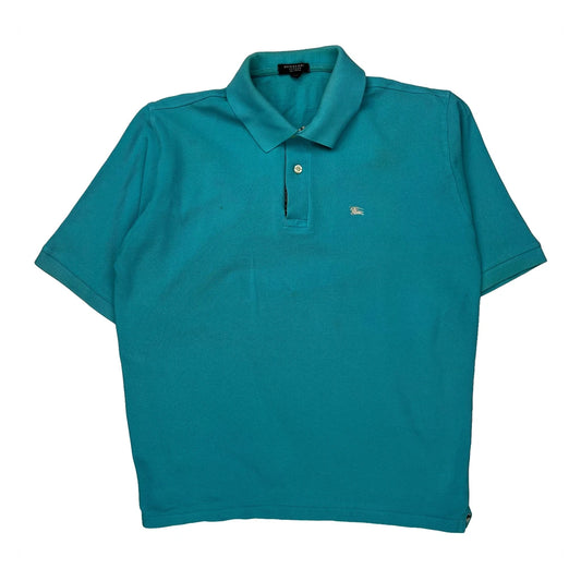Burberry London Polo Shirt - Medium Blue Cotton