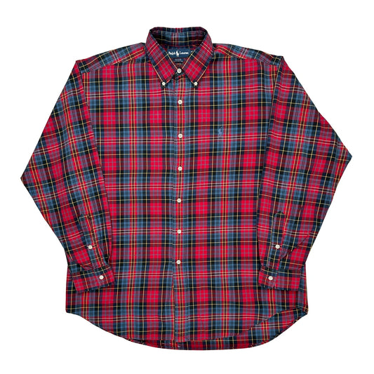 Blake Ralph Lauren Checked Shirt - Large Green Cotton