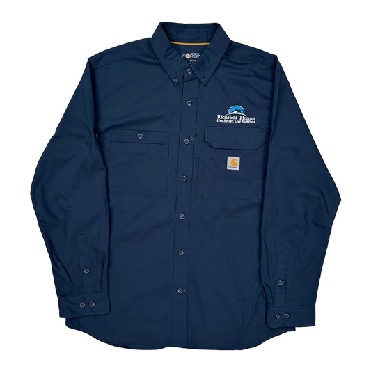 Richfield Homes Carhartt Shirt - Large Navy Polyester