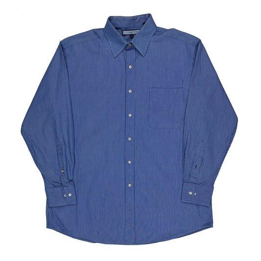 Tommy Hilfiger Striped Shirt - Large Blue Cotton