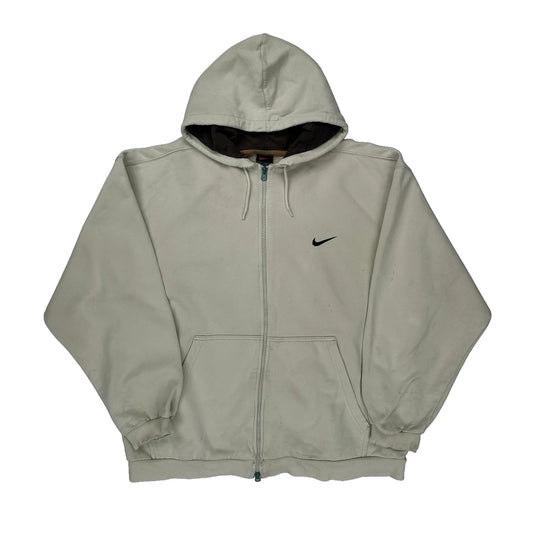 Nike Spellout Hoodie - XL Beige Cotton