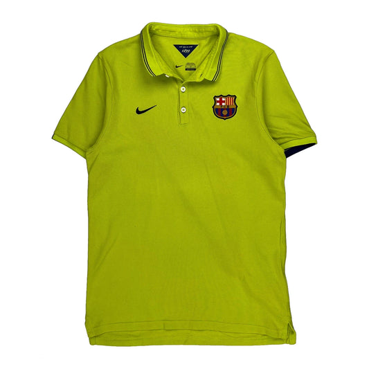 Fc Barcelona Nike Football Polo Shirt - Medium Yellow Cotton