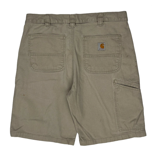 Carhartt Carpenter Shorts - 33W 9L Beige Cotton