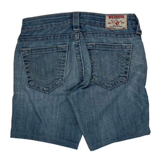 True Religion Denim Shorts - 29W UK 8 Blue Denim