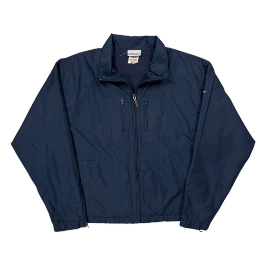 Reebok Windbreaker - Large Navy Polyester