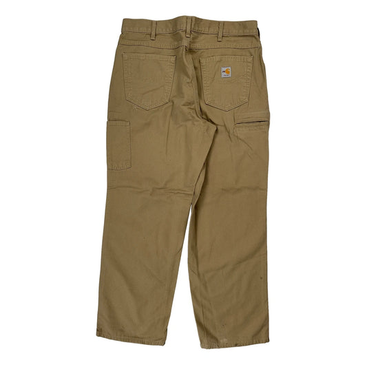 Carhartt Carpenter Trousers - 36W 30L Khaki Cotton
