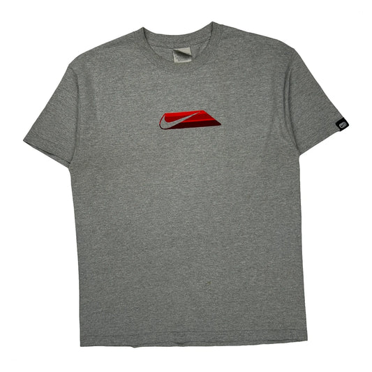 Nike T-Shirt - Large Grey Cotton