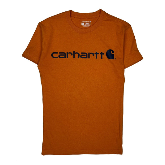 Vintage Carhartt T-Shirt - Small Orange Cotton
