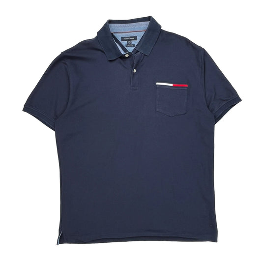 Tommy Hilfiger Slim Fit Polo Shirt - 2XL Navy Cotton