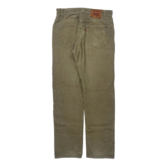 505 Levis Cord Trousers - 33″ Waist Khaki Cotton Blend