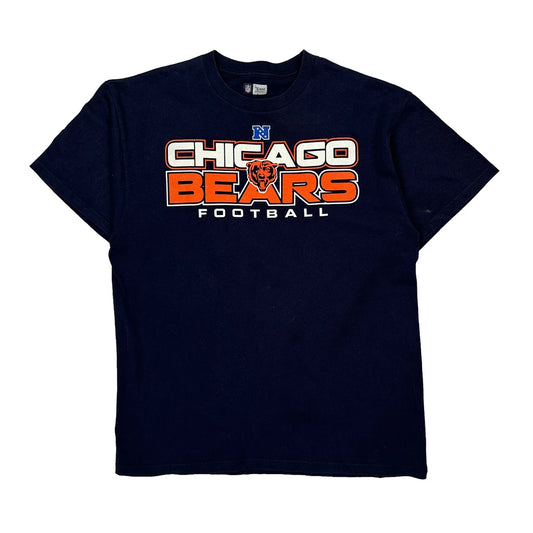 Chicago Bears Nfl T-Shirt - Large Navy Cotton
