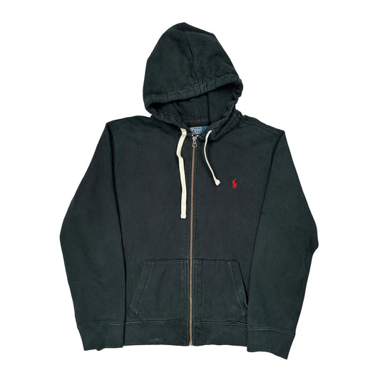 Vintage Polo By Ralph Lauren Hoodie - 2XL Black Cotton Blend