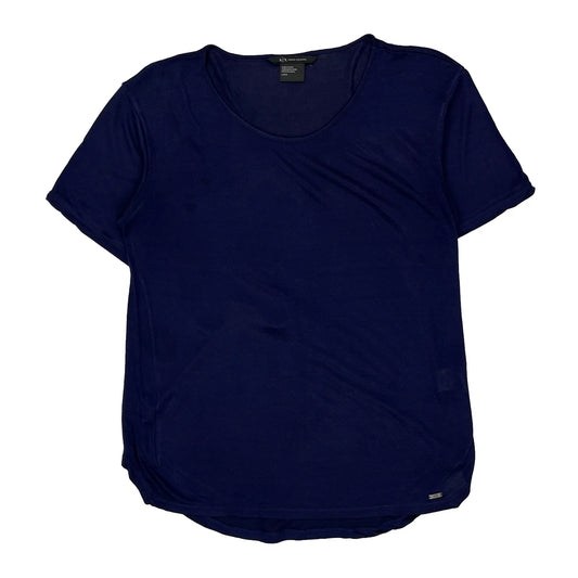 Armani Exchange Top - Large Blue Cotton