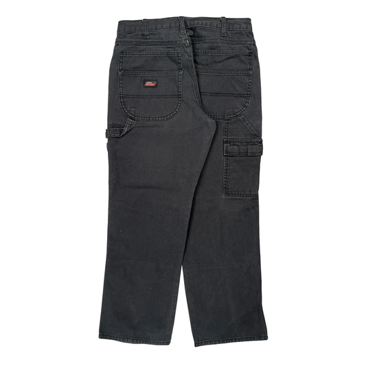 Dickies Carpenter Trousers - 30W 28L Black Cotton