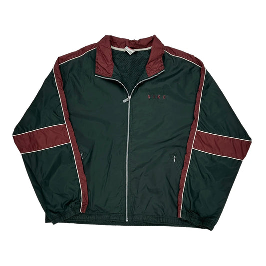 Nike Track Jacket - XL Green Polyester
