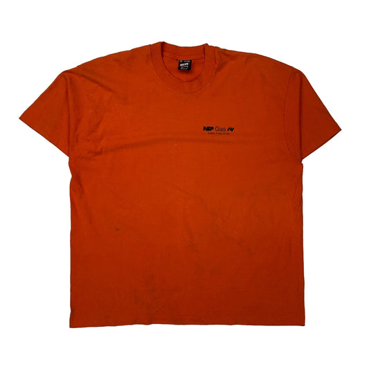 Nsp Gas Fruit Of The Loom Single Stitch T-Shirt - 2XL Orange Cotton Blend